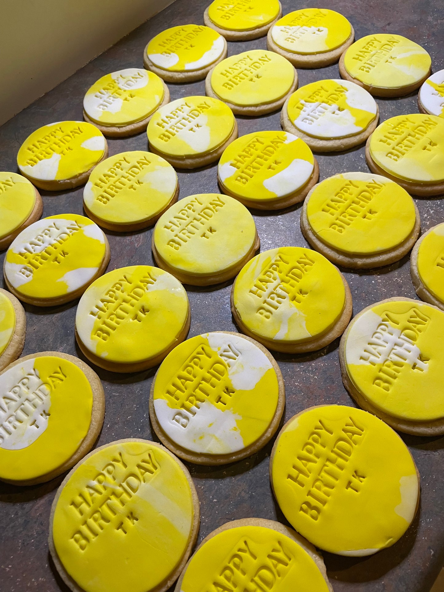Letter Fondant Cookies