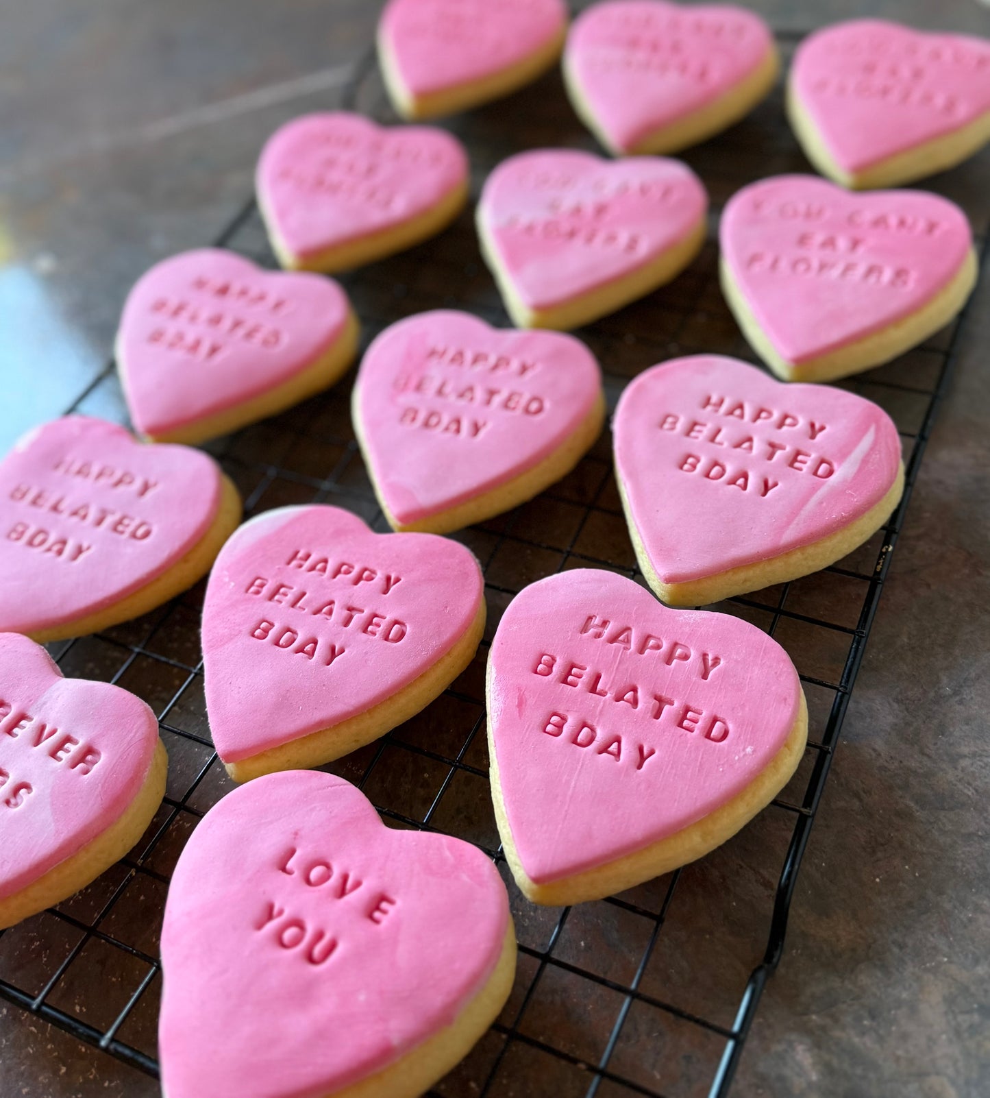 Letter Fondant Cookies